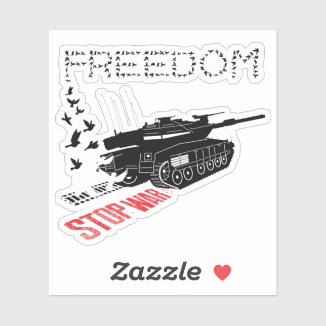 Adesivo Queremos paz mundial e liberdade, acabem com a gue (Folha)