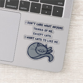 Adesivo Quero que os gatos gostem de mim