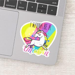 Adesivo Quero ser um unicórnio