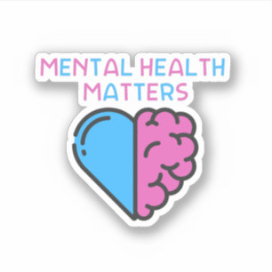 Adesivo questões de saúde mental, coração