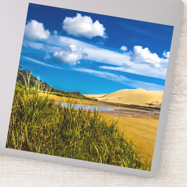 Adesivo Quickand stream perto de 90-Mile Beach, Nova Zelân (Detalhe)