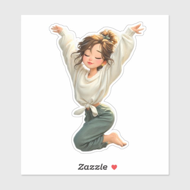 Adesivo Quiet Daydream Girl – Premium Art Sticker (Folha)