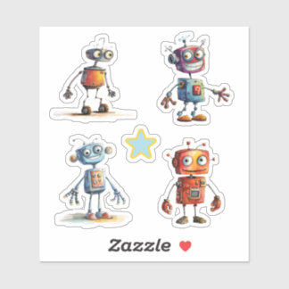 Adesivo Quirky Robots (5 - 8)