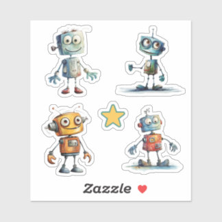 Adesivo Quirky Robots (9 - 12)