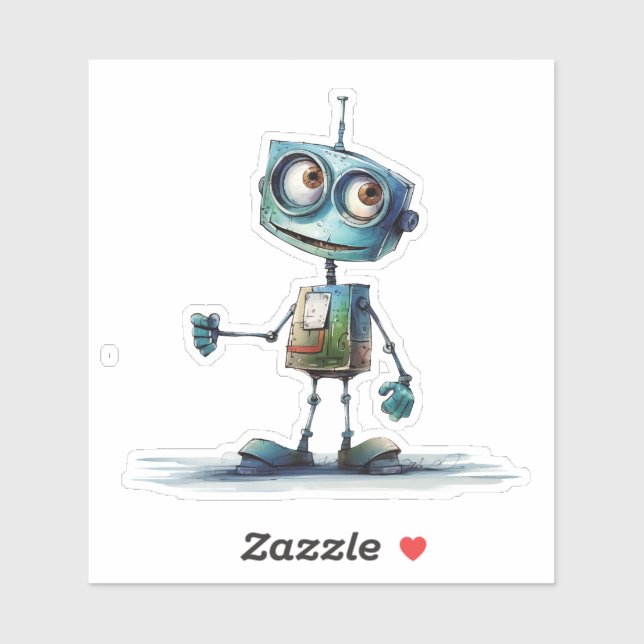 Adesivo Quirky Robots (design nº 10) (Folha)