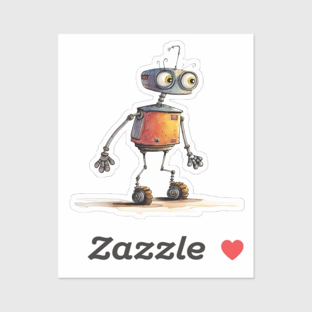 Adesivo Quirky Robots (design nº 5) (Folha)