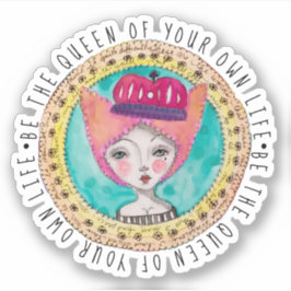 Adesivo Quitação original de diversão da Rainha Colorida