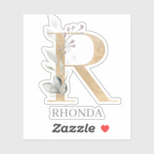 R Monograma Floral Personalizado