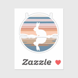 Adesivo Rabbit Retro Sunset