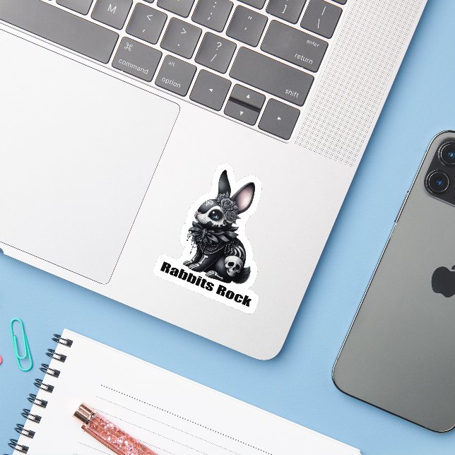 Adesivo Rabbit Rock (Notebook com iPhone)