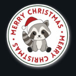 Adesivo Raccoon Christmas Snow Winter Raccoons Sticker<br><div class="desc">O guaxinim do Natal como um cartão de saudação. Animais engraçados com presentes e neve nas férias. Também é engraçado para o natal em julho. Os guaxinins são animais bonitos e perfeitos para o Natal.</div>