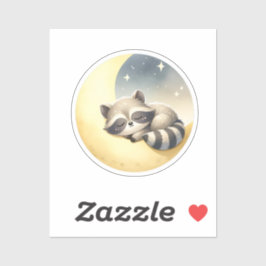 Adesivo Raccoon sobre as Crianças de Animais da Floresta d