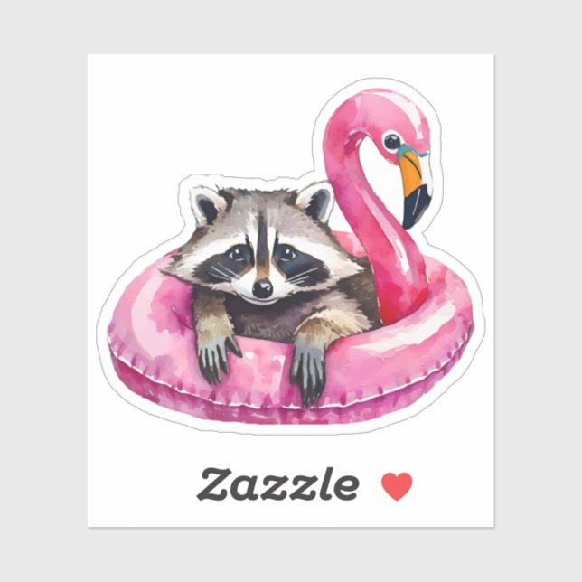 Adesivo Raccoon Summer Floatie Sticker (Folha)