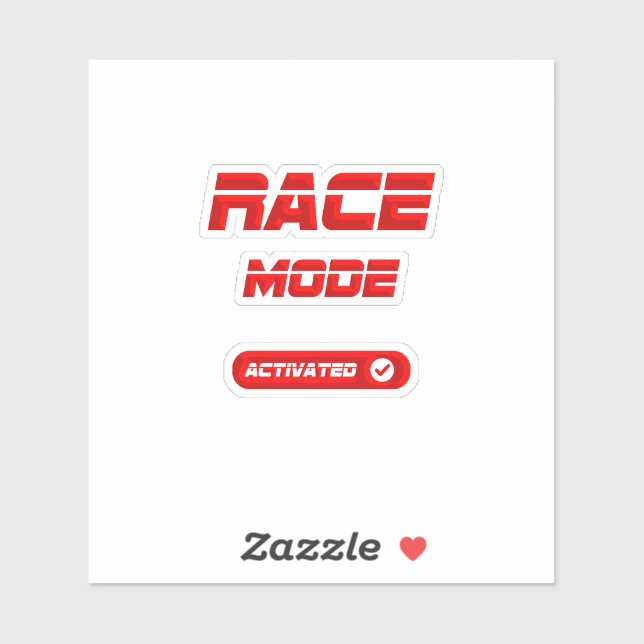 Adesivo Race mode (Folha)