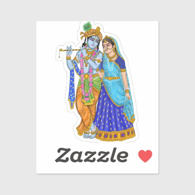 Adesivo Radha Krishna (Folha)