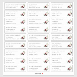 Adesivo Radiant Bloom   Rótulos de Endereço de Convidado I