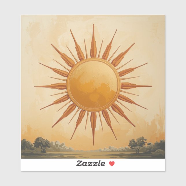 Adesivo Radiant Sun Painting Images – A Timeless Symbol  (Folha)