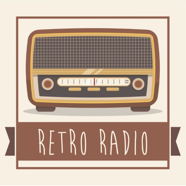 Adesivo Rádio Retro (Frente)