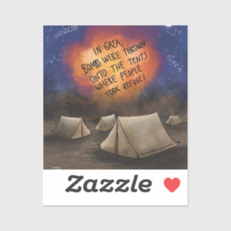 Adesivo Rafah bombardeia onde pessoas tocam palco de refúg