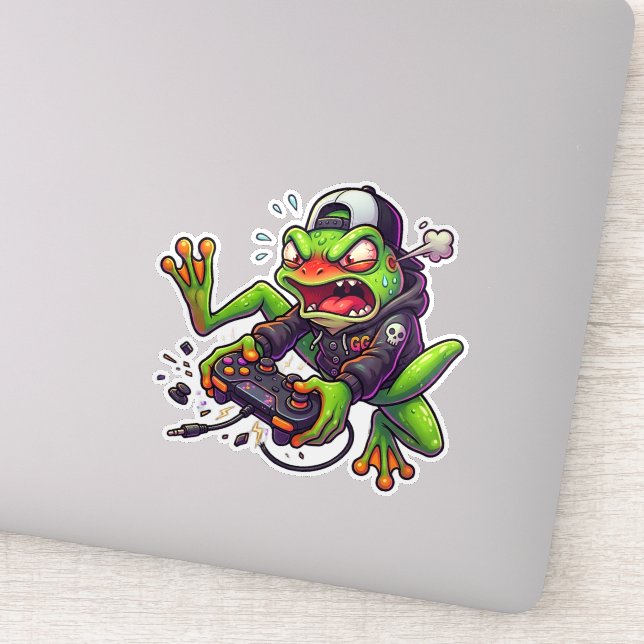 Adesivo Rage Quit Sticker Sapo Gamer (Detalhe)