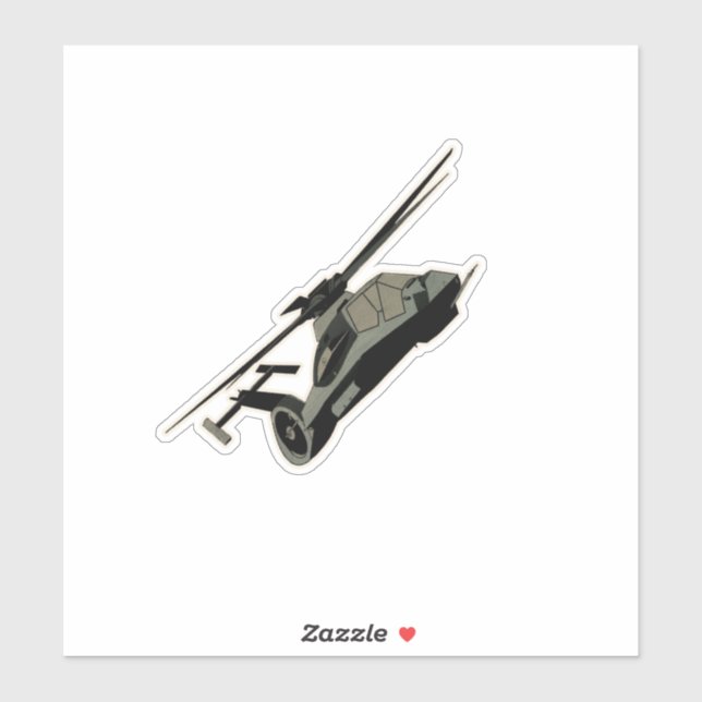 Adesivo RAH-66 Comanche, helicóptero furtivo (Folha)