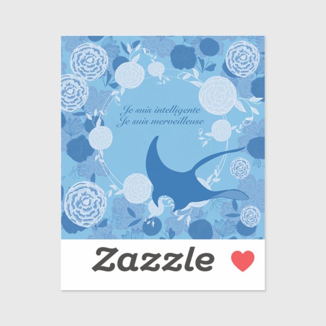 Adesivo raie, fleur de vie, orange, mandala,zen,chakra, (Folha)