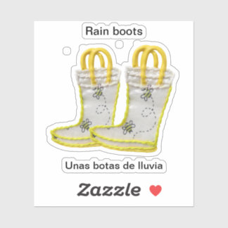 Adesivo Rain Boots/Unas botas de lluvia