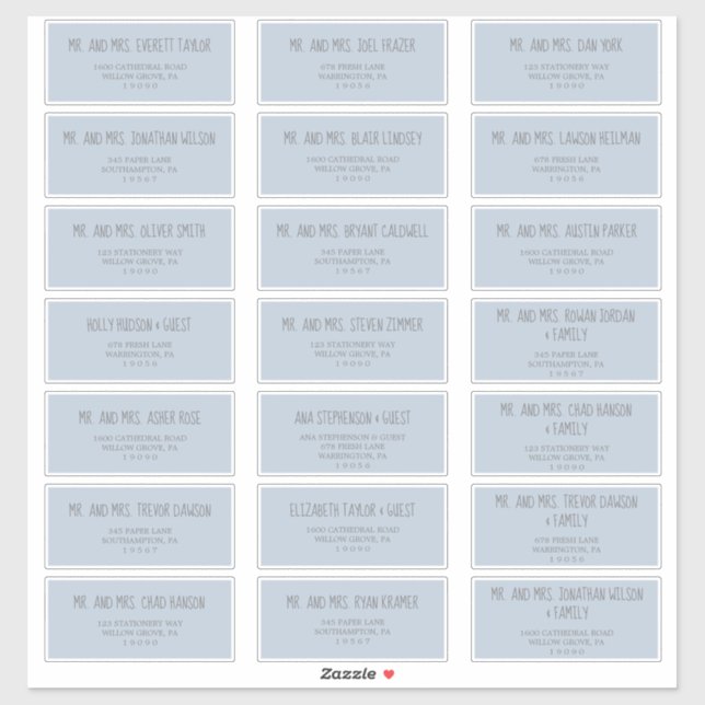 Adesivo Rain Cloud Blue Chá de fraldas Guest Labels (Folha)