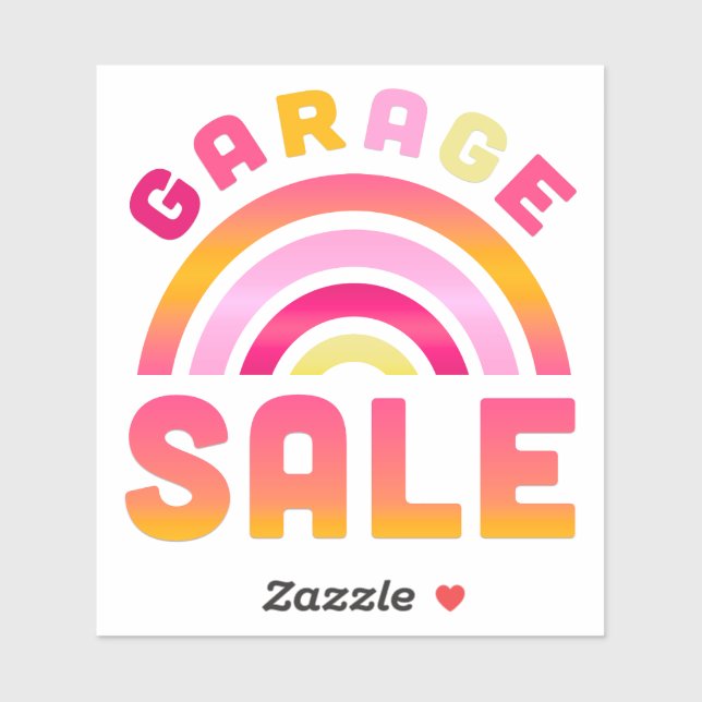 Adesivo Rainbow Garage Sale Sticker (Folha)