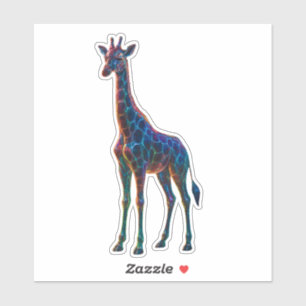 Adesivo Rainbow Glass Giraffe Art