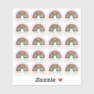 Adesivo Rainbow Happy Mail Custom-Cut Vinyl Sticker