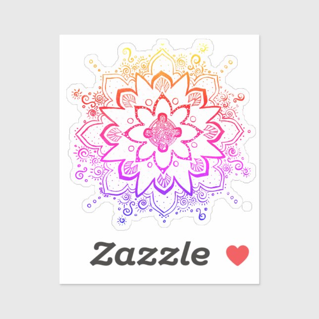 Adesivo Rainbow Mandala Sticker (Folha)