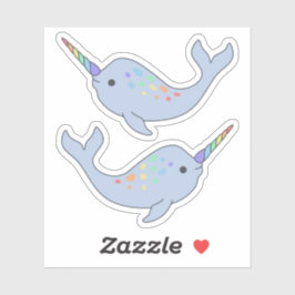 Adesivo Rainbow Narwhal Vinyl Stickers