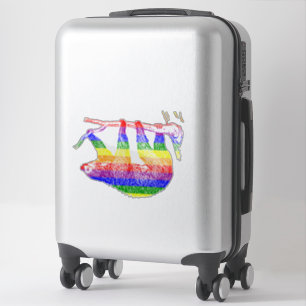Adesivo Rainbow Sloth Custom-Cut Vinyl Sticker