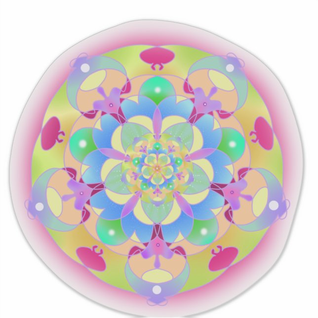 Adesivo Rainbow Song Mandala (Frente)