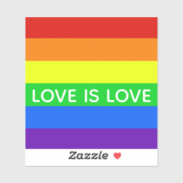 Adesivo Rainbow Strike Love é Love Orgulho gay LGBTQ