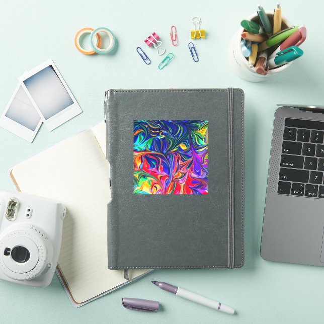 Adesivo Rainbow Swirl Trippy Glow Stick (Capa para iPad)