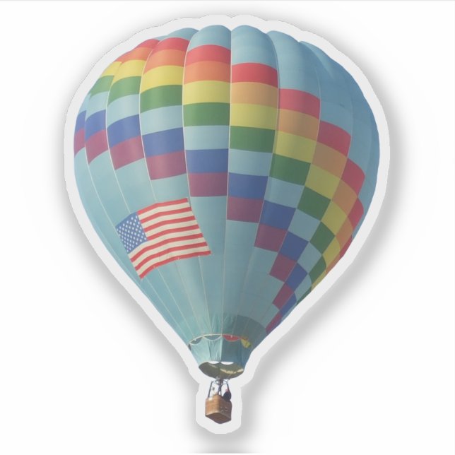 Adesivo Rainbow Thru Heaven Hot Air Balloon (Frente)