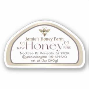 Adesivo Rainha Abelha Escavar Mel Molhado Rótulo de Salto