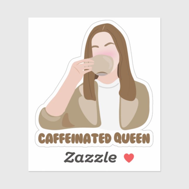 Adesivo Rainha Cafeinada (Folha)
