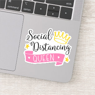 Adesivo Rainha de Distância Social