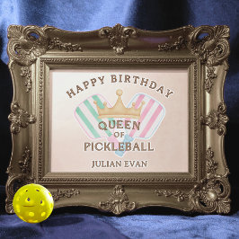 Adesivo Rainha de Pickleball do Clube de Retro County