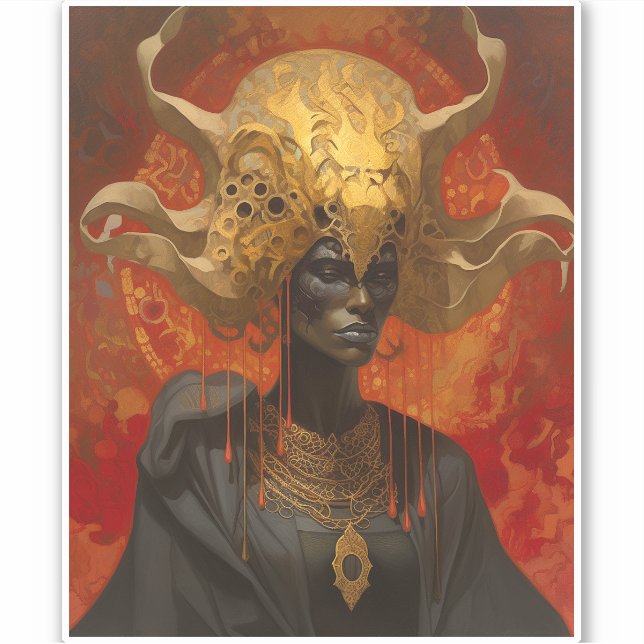 Adesivo Rainha Deusa Fantasia Art (Frente)