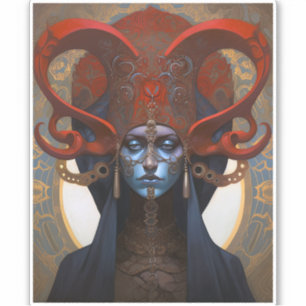 Adesivo Rainha Deusa Fantasia Art