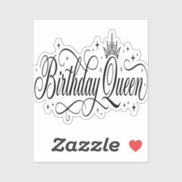 Adesivo Rainha do Aniversário Grupo Personalizado Combinad