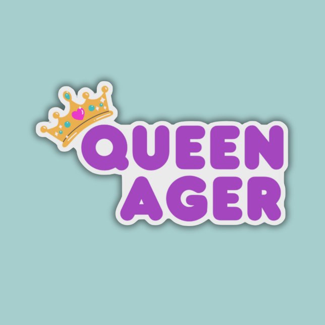 Adesivo Rainha Engraçada à Prova de Água (Criador carregado)