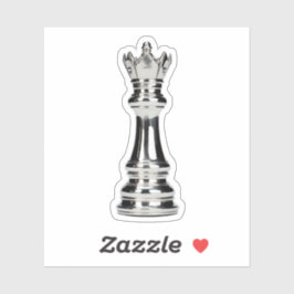 Adesivo Rainha Refletida Chess Piece