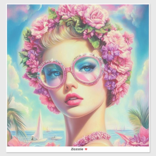 Adesivo Rainha Tropical Glamor (Folha)