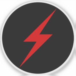 Adesivo Raio Vermelho da Anarquia (a preto)