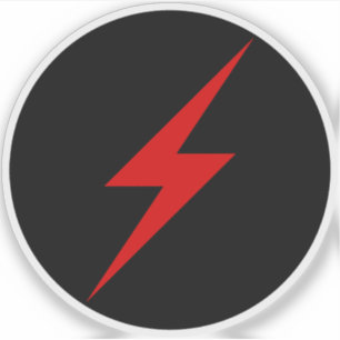 Adesivo Raio Vermelho da Anarquia (a preto)